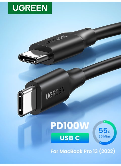100W USB C Cable 2M USB Type C Charging Cable PVC PD Fast Charge Type C Cable For iPhone 17 16 Series MacBook Air Pro iPad Pro Air Mini Samsung Galaxy S26 S25 Ultra Xiaomi Honor Huawei PS5 Laptop 2M